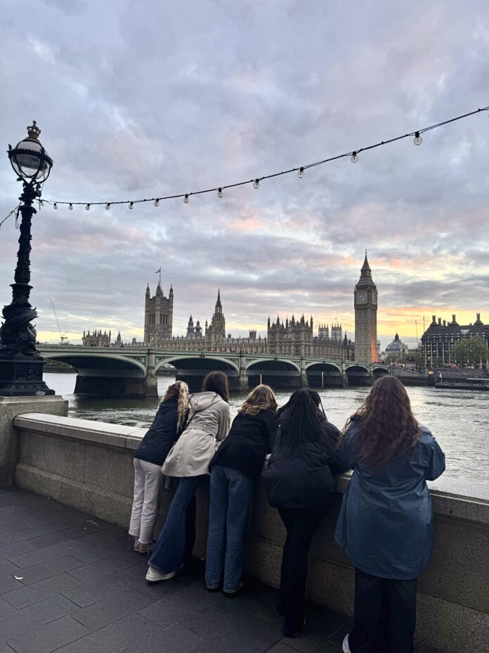 A photo in front of several of London's biggest attractions. Photo Credit to Arden McHugh '25.